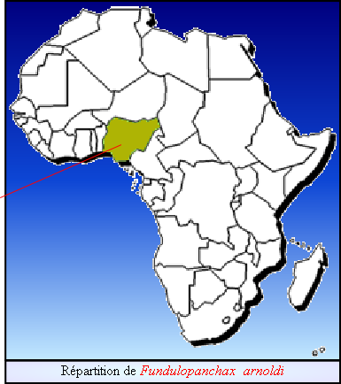 Répartition de Fundulopanchax  arnoldi