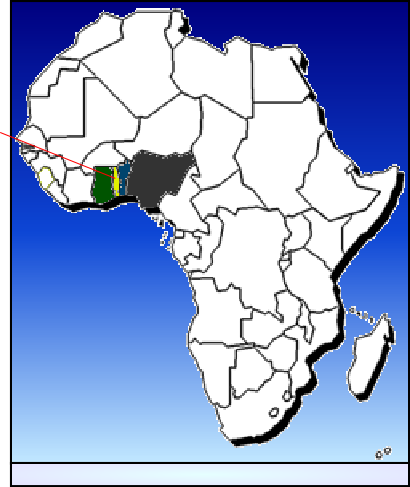 Aire de répartition de Epiplatys togolensis