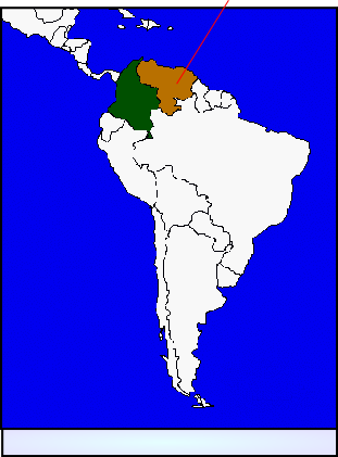 Aire de répartition  de Rachovia hummelincki