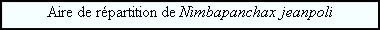 Aire de répartition de Nimbapanchax jeanpoli