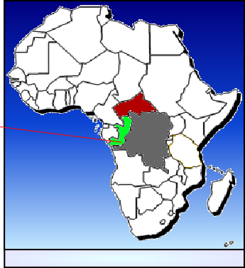 Répartition d’ Aphyosemion castaneum