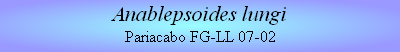 Anablepsoides lungi
Pariacabo FG-LL 07-02