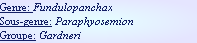 Genre: Fundulopanchax
Sous-genre: Paraphyosemion
Groupe: Gardneri