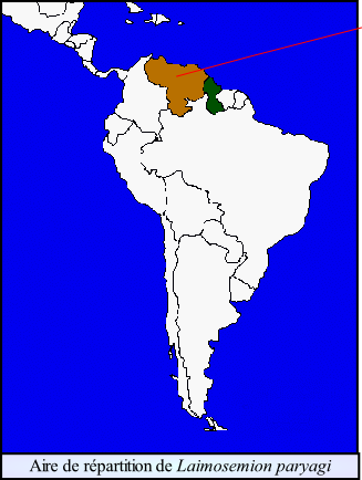 Aire de répartition de Laimosemion paryagi