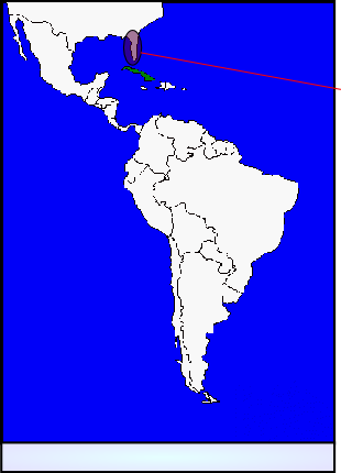 Aire de répartition de Rivulus cylindraceus