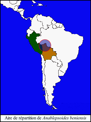 Aire de répartition de Anablepsoides beniensis 