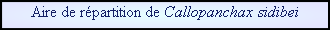 Aire de répartition de Callopanchax sidibei